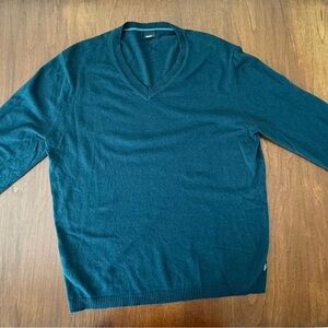 Esprit Black V-Neck Sweater Classic Knit Design Excellent used condition XL